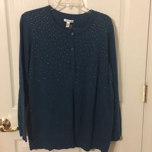 New Croft & Barrow Teal Sweater Size 1X